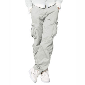 Venta al por mayor Cargo Pantalones al aire libre Senderismo Algodón Cargo Pantalones Hombres Streetwear Casual Recto Multi Bolsillo Cargo Pantalones - Product Image 1