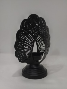 Le support de lampe à thé d'inspiration antique ajoute une lueur vintage au salon, à la chambre à coucher ou à l'espace de méditation - Product Image 3