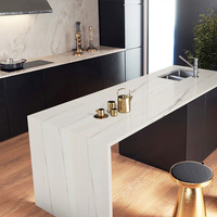 GRANDE dalle de porcelaine comptoir de cuisine 800x2400mm aspect pierre de luxe dalle de porcelaine grand format intérieur pierre frittée