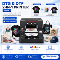 Imprimante DTF DTG A3 3250D L805 32x50cm pour T-shirts, machine de transfert direct sur vêtement avec film PET pour vêtements personnalisés