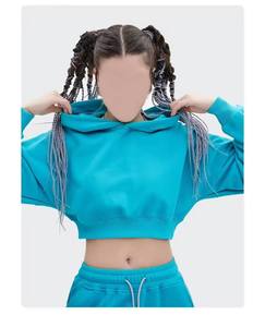 Conjunto de Dos Piezas de Punto Personalizado para Mujer 2025, Traje Deportivo de Invierno, Sudadera con Capucha Corta, Diseño Personalizado, Sudaderas con Capucha para Mujer - Product Image 5