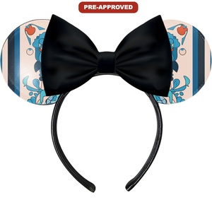 Custom Factory Order Headband with Concept <b>Mouse</b> Ears Design Pre-Approval Metallic Hair Accessory Made-to-Order - Product Image 1