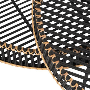 Plateau de service tissé à la main nouveau Design pour décor plateau de service à café rond avec poignées grand plateau de service - Product Image 5