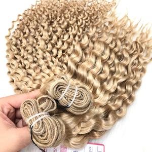 ผมต่อแบบหยักศกและหยิกลึกเทคนิคใหม่เครื่องต่อผมต่อสีบลอนด์ผมแบบมัดผมสไตล์ผม - Product Image 5