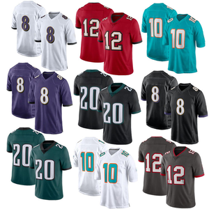 Custom American Football Jersey Team Uniform V Neck <b>Shirt</b> Personalized Name Number Breathable Mesh Sportswear Plus Size <b>Summer</b> - Product Image 1