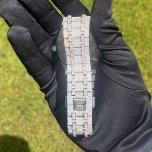 นาฬิกากลไกสแตนเลสสำหรับผู้ชายนาฬิกาอัจฉริยะพร้อมสายทองขาวหรูหราทำจาก2023 - Product Image 6