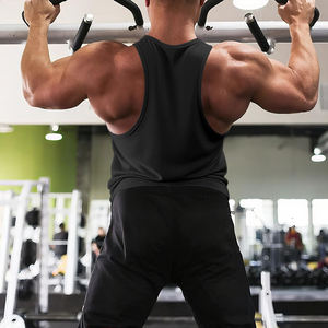 Débardeur formel personnalisé pour hommes, léger, solide, sans manches, chemise de gymnastique, t-shirt en polyester respirant à séchage rapide - Product Image 3