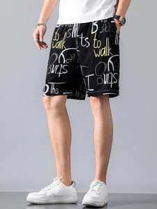 Shorts de basket-ball pour hommes très vendus, tissu Oxford, impression numérique écologique, uni, grande taille, vêtements décontractés élégants - Product Image 3