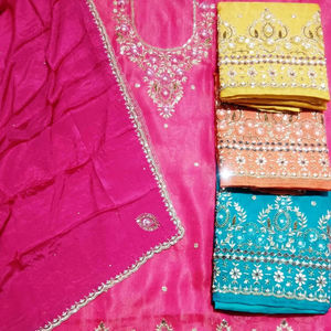 ชุดปาร์ตี้ผ้าไหมปักด้วยมือดีไซน์เนอร์ทันสมัยสำหรับผู้หญิงสไตล์อินเดียแฟชั่นงานปาร์ตี้แบบดั้งเดิม - Product Image 1