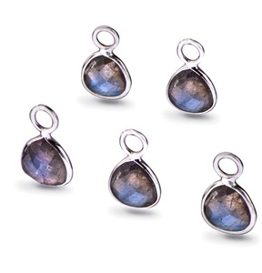 สินค้ามาใหม่ขอบหินมูนสโตนทรงกลมขนาด4มม. เครื่องประดับเงินสเตอร์ลิงสำหรับงานปาร์ตี้เครื่องประดับแฮนด์เมดสำหรับงานวันเกิด - Product Image 2