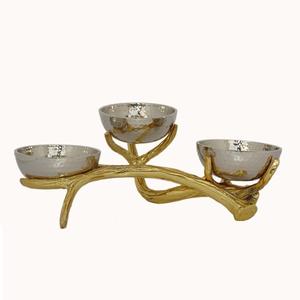 Bols de service décoratifs martelés à la main en acier inoxydable de haute qualité pour la décoration de service à la maison et au restaurant - Product Image 3