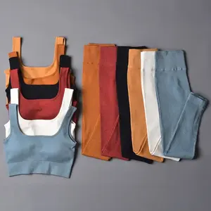 Logo Service respirant grande taille vêtements de sport de fitness pour femmes ensemble de yoga de gymnastique sexy - Product Image 6