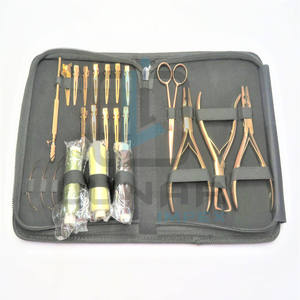 Kit de herramientas de extensión de cabello, alicates de extensión de cabello multifuncionales de acero inoxidable, juego de herramientas de extensión de cabello en Plasma de oro rosa - Product Image 6