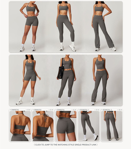 Leggings transpirables Mujeres Activewear Fitness & Yoga Wear Hombros inclinados Sujetador deportivo Gimnasio Fitness Sets - Product Image 2