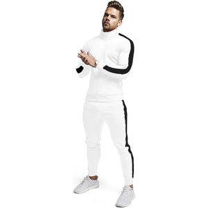 <b>White</b> color Tracksuit Cotton Polyester Wholesale Price <b>Men</b> Tracksuit Made In Pakistan hot selling track <b>suit</b> for <b>men</b> - Product Image 1
