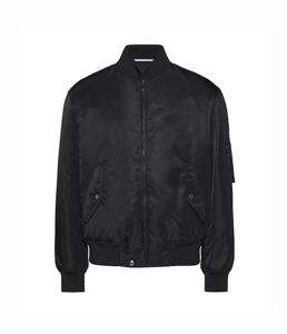 Chaqueta bomber de cuero elegante para hombre de suministro directo de fábrica de color sólido para abrigo de invierno con logotipo y letras Servicio OEM disponible - Product Image 4