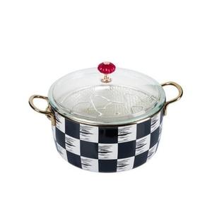 Acar 249 Qualita King smaltato Pyrex padella con coperchio - Product Image 2