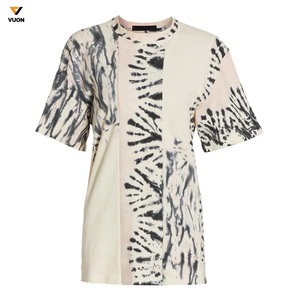 T-shirt à motifs OEM en coton de marque personnalisée, imprimé tie-dye multicolore, Streetwear ample, T-shirt tie-dye pour hommes - Product Image 1