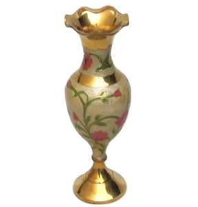 แจกันดอกไม้ทำจากทองเหลืองสำหรับตกแต่งบ้านและสวนแจกันดอกไม้โลหะพิมพ์ลายทันสมัยทันสมัย - Product Image 1