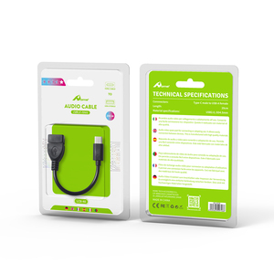 Profesional 1M Tipo-C Cable de audio para el coche, modelo 1500020, chaqueta de nailon negra, proyector, cámara, micrófono, SCART, DP, RCA - Product Image 1