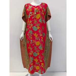 สินค้าใหม่ชุดคาฟตันพร้อมกระดุมด้านหน้าบนหน้าอกชุดลำลองมีเชือกผูกตรงกลาง - Product Image 1