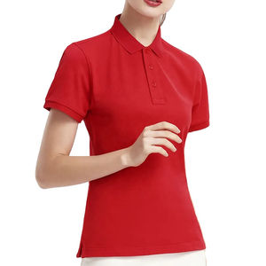 Polo à séchage rapide t-shirts décontracté léger col tournant chemises de Golf dames Slim Fit 100% coton été Polo t-shirts pour femmes - Product Image 3