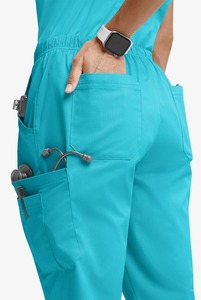 Uniforme médico Enfermería Scrub Hombres Mujeres Cuello en V Recto Multi-Bolsillo con opción de varios colores - Product Image 2