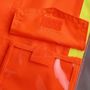 Combinaisons de sécurité haute visibilité respirantes, imperméables, de classe 1 ANSI, avec logo personnalisé, fabriquées en usine - Product Image 6