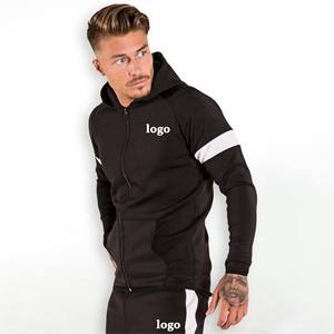 Haute qualité Logo personnalisé hommes broderie plusieurs poches lavage à l'acide fermeture éclair sweats à capuche survêtements Style décontracté survêtements d'hiver - Product Image 6
