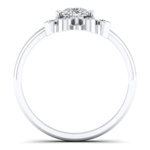 REYES brillante plata esterlina 925 corte pera 0,86 quilates moissanita anillos de compromiso para mujeres regalo de boda de lujo joyería fina - Product Image 4