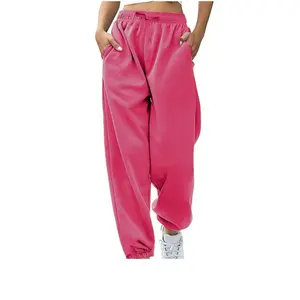 New Style Women Street Wear Low Draw Cord Waist Trousers Baggy Balloon Cargo Pants Casual Women's Pants Supplier From BD