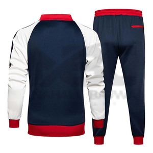 Survêtement 2 pièces à fermeture éclair avec logo personnalisé pour hommes ensemble de survêtements ensemble de vêtements de sport à la mode approvisionnement en gros en polaire personnalisable - Product Image 4