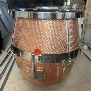 Tandoor à gaz martelé en cuivre de qualité commerciale-Four en argile robuste pour hôtels et restaurants - Product Image 1