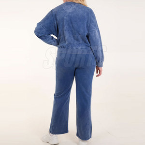 Nouveau design, survêtements lavés à l'acide pour femmes, quantité minimale de commande bas, vente en gros de survêtements lavés à l'acide à vendre - Product Image 2