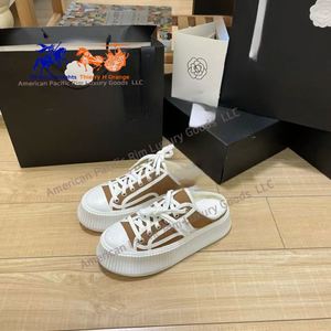 Zapatillas Deportivas Transpirables de Lona para Mujer CC, Parte Superior de Tela de Algodón Blanca, Suela de Goma para Correr y Caminar, Tipo Slip-On - Product Image 4