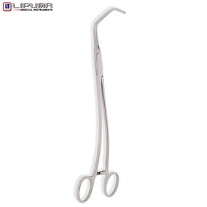 Pinzas Quirúrgicas Manuales Atraumáticas GLOVER DEBAKEY de 10'' (25cm) con Mordazas Anguladas y Vástago Curvo, Instrumentos Médicos de Acero Inoxidable - Product Image 2