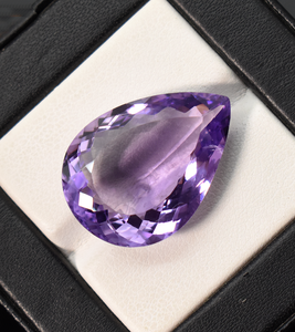 Meilleure qualité violet améthyste poire coupe pierre précieuse 21X14X8mm tailles facette coupe pierre oeil propre pierre précieuse en vrac pour la fabrication de bijoux. - Product Image 6