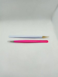 Ensemble de pinces à épiler pour extensions de cils en acier inoxydable personnalisées de qualité supérieure, poignée confortable, non magnétique, antistatique - Product Image 6