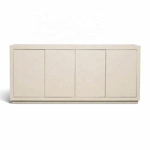 Buffet en bois massif Mimosa finition sable |   Armoire de rangement minimaliste moderne |   Meubles de design pour salon - Product Image 1