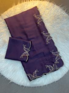 คอลเลกชั่นใหม่ผ้าไหมสว่างสดใสสดใสด้วยงานตัดรูปปลาโลมาติดเพชร - Product Image 3