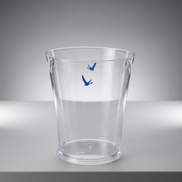1 seau à glace transparent pour bar et hôtel, vente en gros, personnalisation OEM