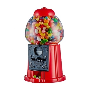 Distributeur de chewing-gum classique Kwang Hsieh de 9 pouces en plastique rouge avec fonction tirelire - Promotionnel pour chewing-gum, bonbons durs et bonbons gélifiés - Product Image 2
