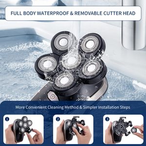 Afeitadora Eléctrica Inalámbrica Recargable para Hombre, Maquinilla de Afeitar Rotatoria de Triple Cuchilla para Cara, Cuerpo y Barba, Resistente al Agua IPX7 - Product Image 2