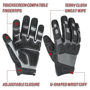 Guantes de Trabajo de Cuero Premium para Construcción y Trabajo Pesado, Guantes de Seguridad de Cuero Vacuno para Uso Industrial y en Almacenes - Product Image 2