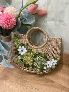 Sac à main en jonc de mer tissé à la main au meilleur prix avec différents designs et tailles spécialisés pour les vacances d'été - Product Image 4