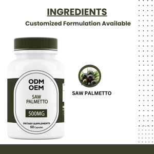 Cápsulas de Extracto de Saw Palmetto, Suplemento Herbal, 60 Cápsulas, Marca Privada OEM ODM, Fórmula Natural, Cuidado Nutricional para Adultos Carewell - Product Image 4