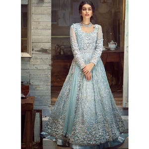 Traje étnico bordado tradicional de trabajo pesado Lehenga Maxi nupcial indio de la mejor calidad para damas estilo pakistaní - Product Image 1