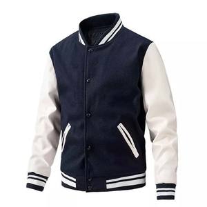 Veste Letterman avec logo personnalisé patchs meilleur matériel vestes universitaires veste de baseball universitaire en cuir à manches pour hommes - Product Image 4