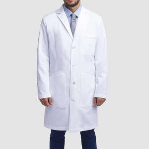 Blouse de laboratoire légère unisexe pour médecin, blouse médicale professionnelle, manches longues, boutons sur le devant, matière polyester/coton pour - Product Image 3