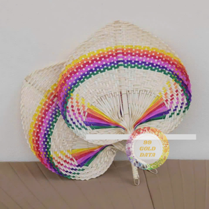 Éventail en feuille de palmier en bambou fait à la main faveur de mariage rustique, décor de fête d'événement, artisanat traditionnel écorespons-Caryln 0084935825297 - Product Image 1